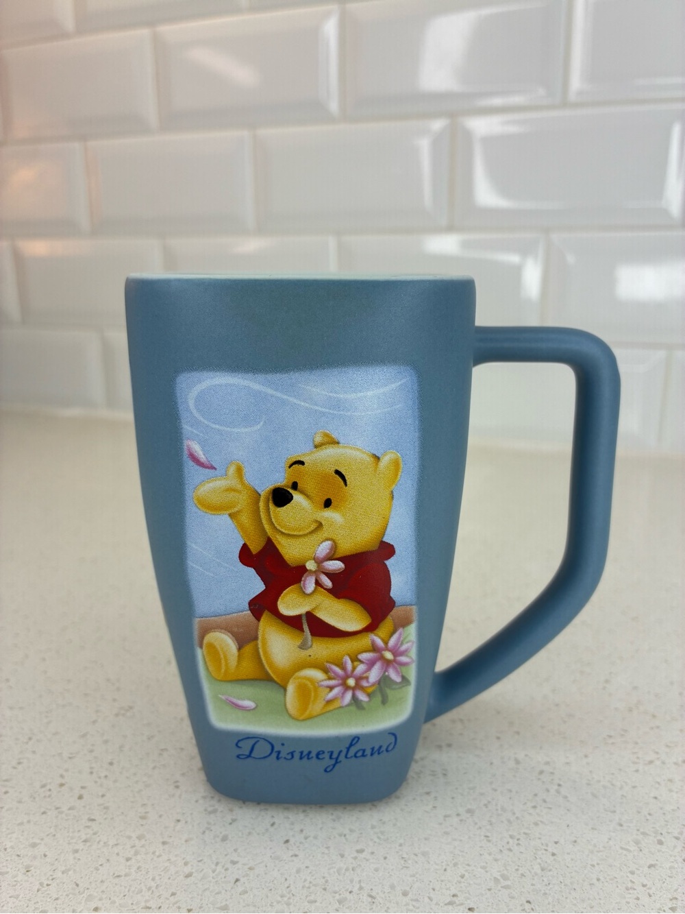 Winnie The Pooh Disneyland Park "Life's Is A Breeze" Square Coffee/Tea Mug 12 Oz